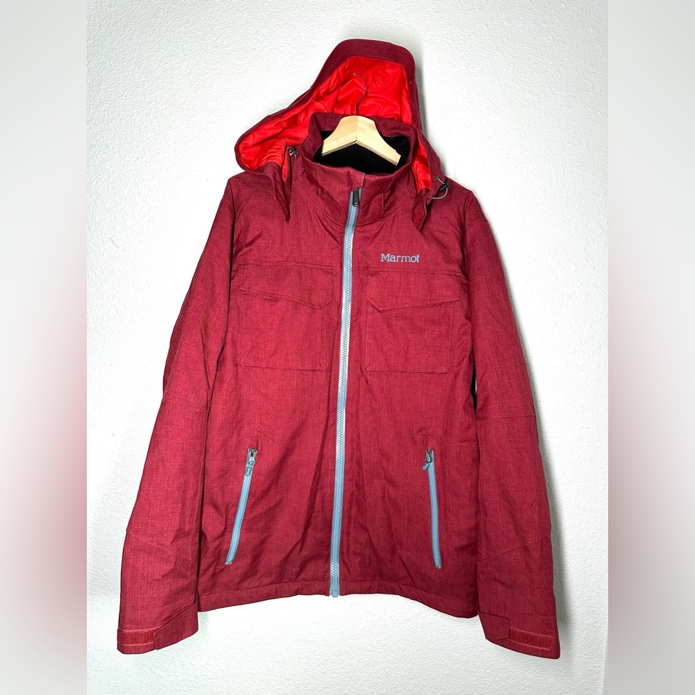 Marmot Whitecliff Men’s Jacket Pockets Red Size Medium